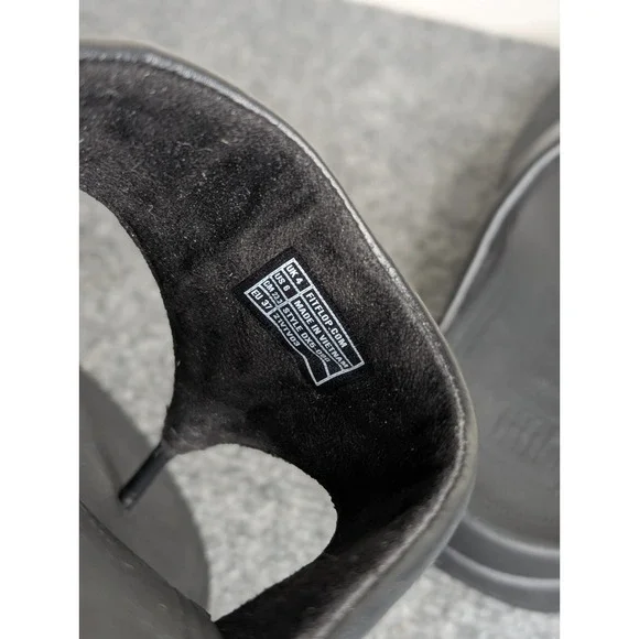 Fitflop Women's Walkstar Flip Flop Sandals Black Size 6 Stitched Leather - Picture 5 of 10